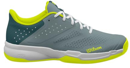 Wilson KAOS Stroke 2.0 Tennis Shoe, Men's, Size 10, Stormy Sea/Deep Teal/Safety Yellow