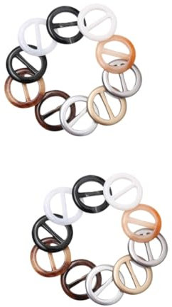 Operitacx 40stücke Runde Resin Schnallen Einstellbare Clips Shirts Schals Und Hüte Zufällige Farben Für Kleidung Praktische Modeaccessoires