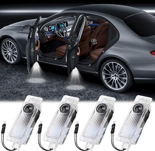 Luci Portiera Auto 4 Pezzi Kit Luci LED Logo Proiettori Auto Compatibile con Luci Proiettore Porta BMW Serie 1 2 3 4 5 6 7er M GT X1 X3 X4 X5 X6