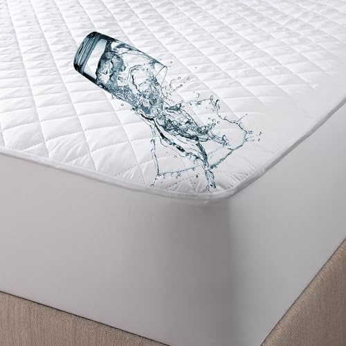 BERIBO Waterproof Mattress Protector - Quilted, 90x190cm + 30cm Deep (3x 6.3) (Single)