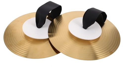 1 Par de Platillos Metálicos 8 Pulgadas para Niños Decoracion Colegio
