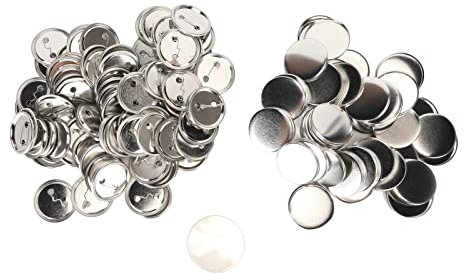 Robus Metall Pin Zurück -Taste Teile 100 Set - 50 Mm Runde Abzeichen -Taste Erstellen Vorräte - Benutzerdefiniertes Handwerk Button Maker Maker Kit für Personalisierte S- und