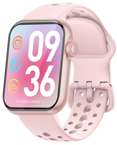 KACUBAKU Reloj Inteligente Mujer, 1,26 HD Pulsera Inteligente Mujer, IP68, 24H Pulsómetro, Oxímetro, 110+ Modos Deportivos, Sueño, Función Femenina, Smartwatch para iOS Android Oro Negro