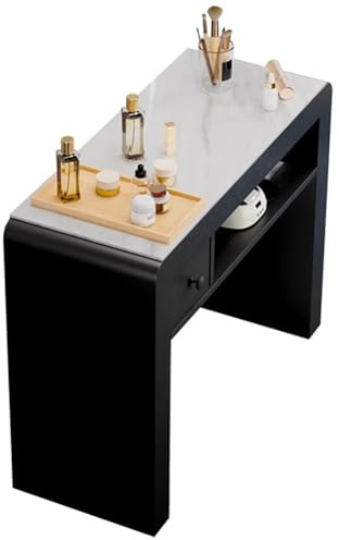 Estación De Mesa De Manicura Maquillaje con Cajones, Mármol, Trabajo De Almacenamiento De Salón De Belleza De Madera, Decoración De Suministros De Lujo, Equipo De Almacenamiento De Salón, Ne