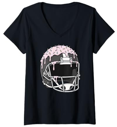 Mujer Casco de fútbol Americano para niños y niñas Camiseta Cuello V