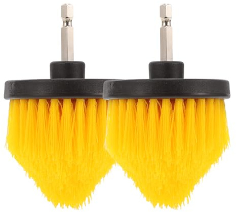 BELLIFFY Versatile Power Scrubber Brush Set for Walls and Cabinets and Window Crevices Drill Brush Attachments 2pcs for Cleaning with Pp and Steel Material