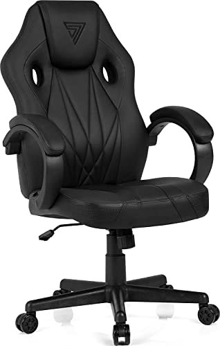 SENSE7 Gaming Prism Bürostuhl Zocker Gamer Ergonomischer Stuhl Armlehne Einteiliger Stahlrahmen Einstellbarer Neigungswinkel Schwarz, 119x62x58, 5907783039720
