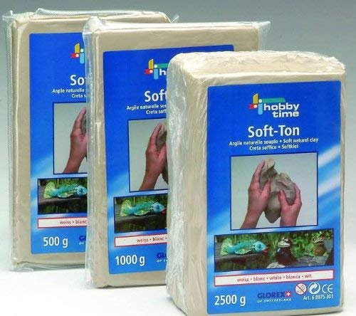 Mjuk ton, modelleringsmassa vit 1 kg