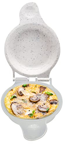 Good Living Microwave Egg Muffin Pan – Quick 1-Minute Breakfast Sandwich Maker, Non-Stick, BPA-Free