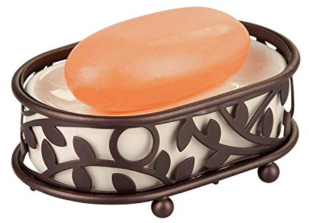 iDesign 86441EU Vine Seifenschale, vanille / bronze