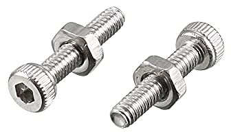 sourcing map 50 Stück M2 x 10 mm Zylinderschrauben Rändelschrauben | Mit Innensechskant Schrauben Muttern Zylinderkopfschrauben Edelstahl Maschinenschrauben, Edelstahl