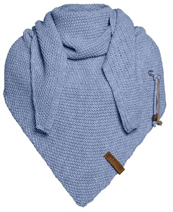 Knit Factory - Coco Trekantssjal - Indigo - 190x85 cm