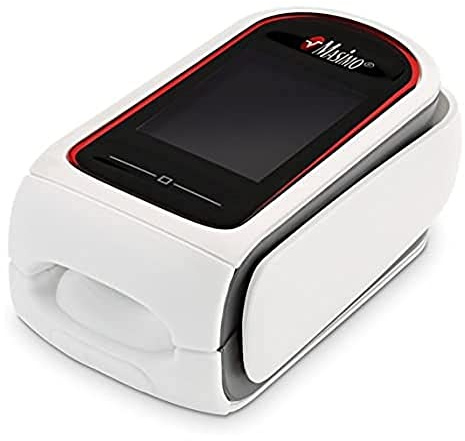 Masimo MightySat - Digitales Finger-Pulsoximeter, zuverlässige Messung von Sauerstoffsättigung und Pulsfrequenz, Kontrolle der Atemwerte, kompatibel mit Bluetooth, iOS und Android, weiß