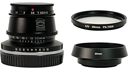 TTArtisan F1.4 APS-C - Obiettivo fisso per messa a fuoco manuale ad apertura grande da 35 mm per fotocamere Sony E Mount Black NEX-5N NEX-3N A7C A9 A7RII A7RIII