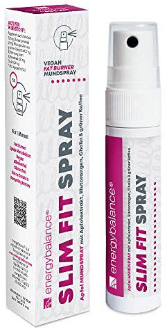 EnergyBalance Slim Fit Spray Schlankmacher Diät - Mundspray mit Apfelextrakt, Blutorangen, Cholin & grünem Kaffee - schnellere Aufnahme - Vegan - 30 Portionen