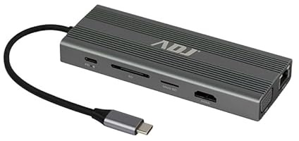 DOCKING STATION ADJ THOR -TYPE-C 12-IN-1 ALLUMINIO compatibile con Windows e Mac