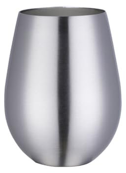BBTISG Weinbecher aus Edelstahl, 500 ml, Tröpfchenbecher, eiförmig, verdickter Bierbecher, Metall-Weinbecher für Zuhause, Outdoor, Picknick, Geschenk (Silber)