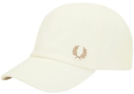 Fred Perry Pique Classic Cap aus Baumwolle, Unisex, Weiß., Weiß