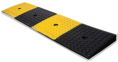 Auffahrrampen, Schwellenrampe, Bordsteinrampen aus Gummi, tragbare Schwellenrampe, robuste Auffahrrampe für Auto, LKW, Motorroller, Fahrrad, Motorrad, Rollstuhlmobilität (Größe: