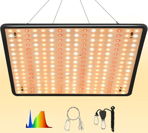 DragonLight 2024 Neueste EW1000 LED Grow Lampe Vollspektrum mit UV IR Pflanzenlampe LED mit 3 Meter Kabel für Zimmerpflanzen und Gewächshaus Gemüse und Blumenanbau für Growzelt 60x60cm