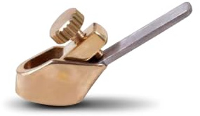 YoungMonic Messing Violine Daumenhobel 1 Stück Gitarrenbauer-Werkzeug für DIY Violine Viola Cello Holz Musikinstrumente (01), vt-009-MN