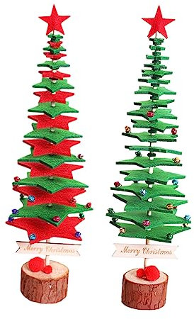 SEWOART 2sätze DIY-Weihnachtsbaum-bastelgerät Für Junge Mädchen Handgefertigtes Materialset Für Basteln Weihnachtsbaum-Anzug Zum Selbermachen