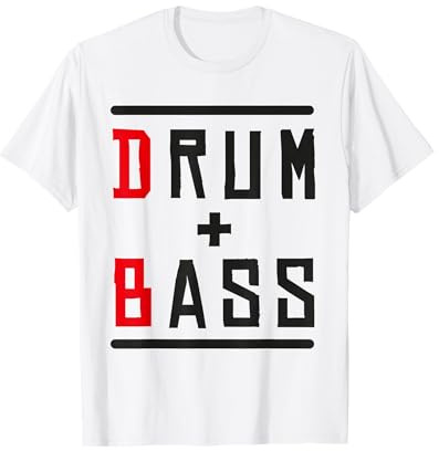 Drum & Bass and Rum & Ass Drummer Bass Gitarrist Musik T-Shirt