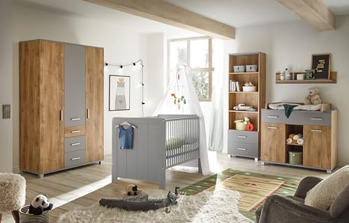Babyzimmer Larissa 5-teilig Bolton Oak & Arktisgrau