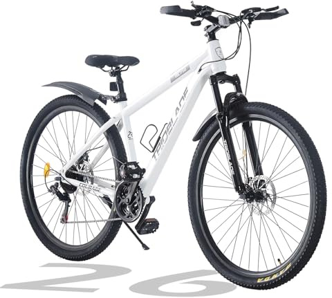 TRIOBLADE 24/26/27.5/29 Inch Mountain Bike 21 Speeds Bike 17.5 Inch Lightweight Aluminium Frame Bicycle for Adult Men Women, Lockout Suspension Fork, Dual Disc Brake