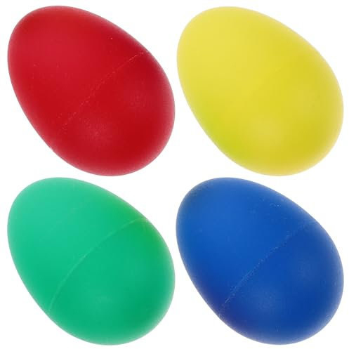 WOONEKY Plastik Schüttel Eier Maracas Bunte Musikinstrumente für Rhythmusarbeit und Frühkindliches Lernen für Spielgruppen und Unterricht Zufällige Farbe Zufällige Farbe