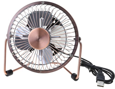 Ventilador de escritorio USB pequeño de 4/6 pulgadas de metal silencioso, flujo de aire fuerte, ángulo ajustable de 360 grados, refrigeración para escritorio al aire libre, ventilador USB