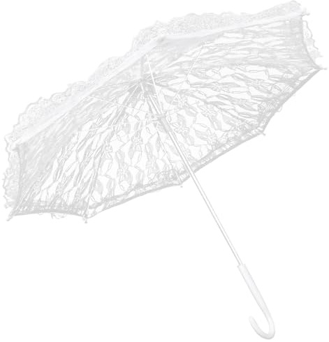 BESTYASH Eleganter Blumenförmiger Regenschirm aus Spitze mit Dekorativer Schirmdekoration Leichter und Tragbarer Spitzen Regenschirm für Sommeratmosphäre bei Cosplay und Bühnenauftritten