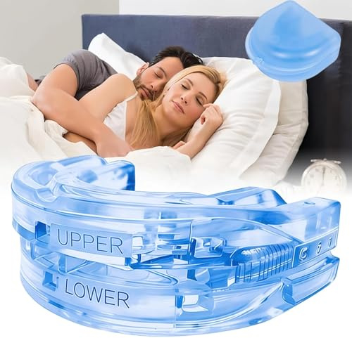 Anti Snoring Devices Mouth Guard for Women & Men - Adjustable Comfortable Dental Guard, Mandibular Advancement Oral Device for Restful Nights, Reusable Portable Sleep Aid with Case