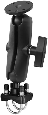 AGEofDMS Support AMPS de 1,5 avec double boulon en U pour tubes/rails de 19 à 31 mm, support de taille C en aluminium marine pour chariots élévateurs, camions, bateaux et tracteurs, compatible avec