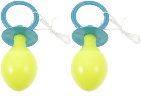 Mikinona 2pcs Jumbo Fake Pacifier for Adults, Lightweight Plastic Oversized Pacifier Novelty Costume Accessory, Gentle the Skin, for Halloween, Themed Events and Cosplay Parties