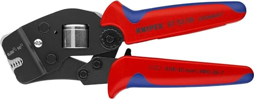 KNIPEX Selbsteinstellende Crimpzange, 97 53 08 SB | Geeignet für Aderendhülsen mit Fronteinführung in Blister mit Mehrkomponenten-Hüllen 190 mm