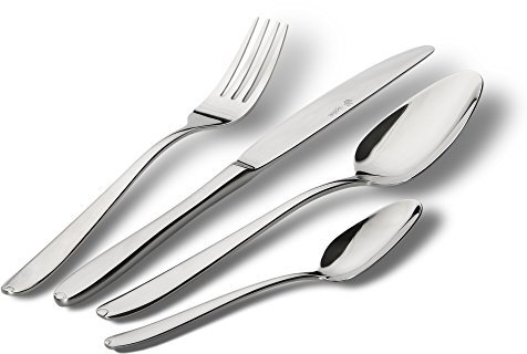 PW Paul Wirths CULTURA 44 Besteck Set für 6 Personen, Edelstahl rostfrei, poliert & spülmaschinenfest, Essbesteck 24-teilig, Mit Besteckkasten für Schubladen