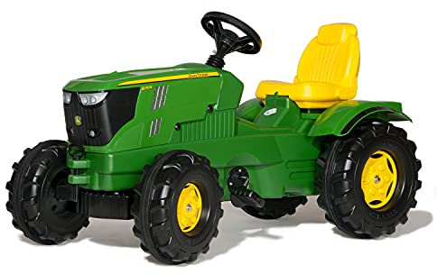 Rolly Toys Traktor / rollyFarmtrac John Deere 6210R (für Kinder im Alter von 3 – 8 Jahre, Front- und Heckkupplung) 601066