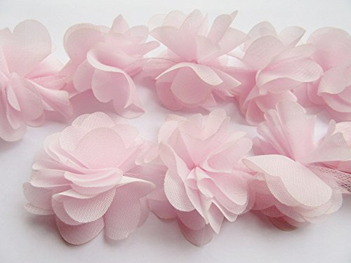 YYCRAFT Chiffon-Blumen-Spitzenband, 5 cm, 4 m