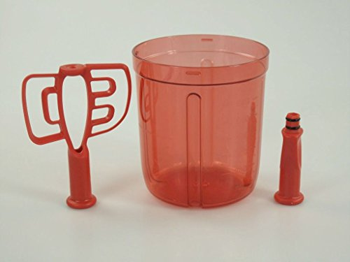 TUPPERWARE Chef Erweiterung Multi-Chef Behälter rot+Rühreinsatz+AdapterP 24018