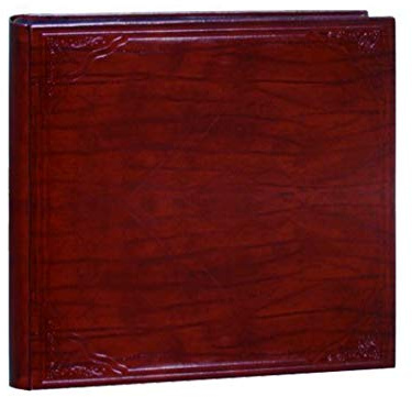 Álbum de Fotos 35x35 con Maletín – Polipiel Marrón, 50 Hojas cremas o negrasa con Separadores, Álbum Grande de Lujo para Boda, Álbum Familiar y Regalo Elegante