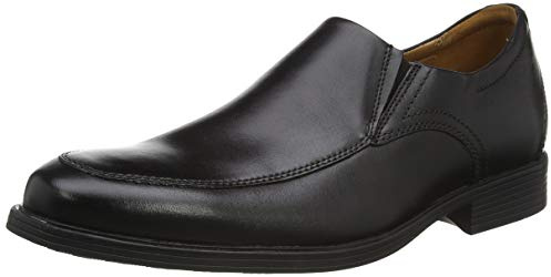 Clarks Men's Whiddon Step Loafer, Black Leather, 8.5 UK Wide
