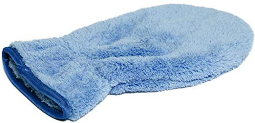 Cleanfaser® Guante de limpieza de microfibra Flauschi, imán para el polvo para casa (azul) – guante de lavado para coche