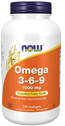 Now Foods, Omega 3-6-9, 1.000 mg, 250 Softgels, Testato in Laboratorio, Acidi Grassi Essenziali, Senza Glutine, Senza Soia, non OGM