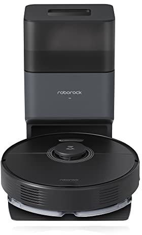 Roborock Q7 Max Plus Aspirateur Robot Laveur avec Station, 4200 Pa, Dépoussiérage Automatique, Navigation LIDAR, Contrôle Vocal/APP (Non-Produit d' Occasion) (Tout Neuf)