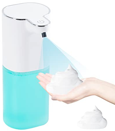 Wisekoti P9 Advanced Automatic Rechargeable, Touchless,Sensor Foaming Soap Dispenser for Kitchen & Bathroom, Foam Dish Soap Dispenser，Support Countertop and Wall Mounted