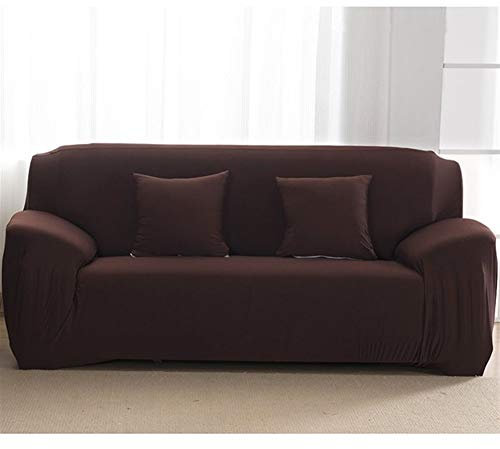 Elastic-Sofa-Abdeckung Cotton All-Inclusive-Stretch Husse Couch Abdeckung Sofa Tuch Sofa-Abdeckung for Wohnzimmer 1pc Sofabezug 226 (Color : Coffee, Specification : 3 Seater 190 230cm)