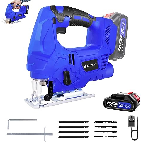 Seamless Curves & Angles: Banas Brushless Cordless Jigsaw | Ergonomic Grip, Fast Blade Swap, 4 Orbital Speed Cutting Mode, LED Work Light, 800W 3000spm, 100mm Cutting Depth; for DIY Wood Working etc.