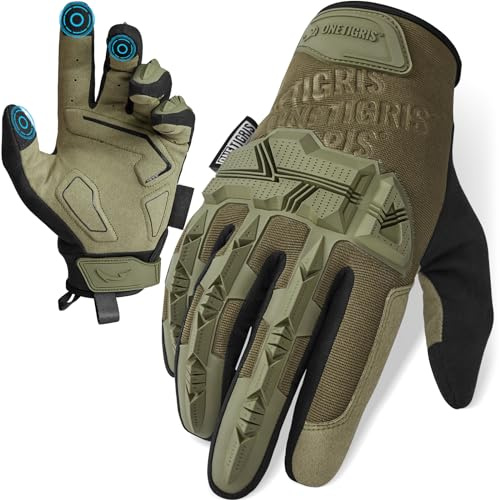 OneTigris Guanti tattici militari touch screen guanti da moto all'aperto guanti da motocross, guanti da arrampicata per softair, paintball, trekking, caccia, ciclismo