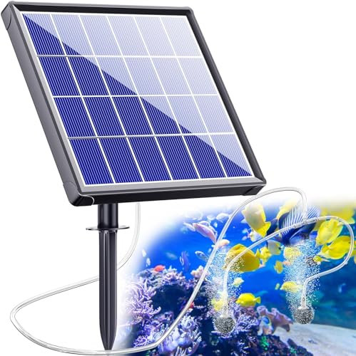 Biling Aeratore solare per laghetto, 2,5 W, con batteria a energia solare, pompa di ossigeno per stagno, acquario, stagno, stagno, aeratore solare per stagno per la circolazione dell'acqua in giardino